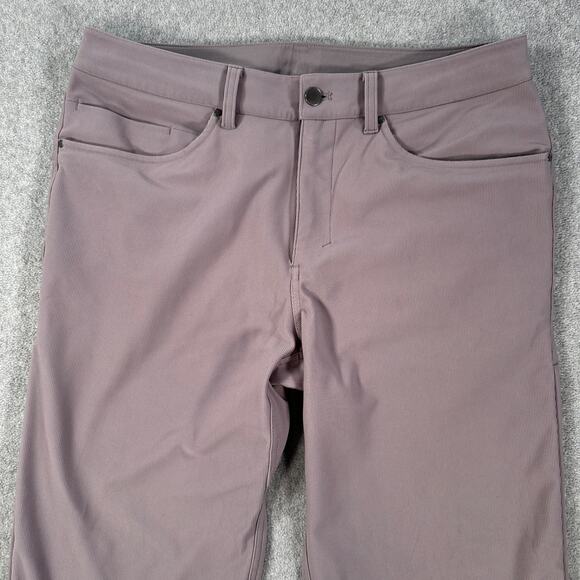 Lululemon ABC Relaxed Fit Crop Pant Men's 34 Cord Textured Lunar Rock M5AHUS - Picture 2 of 8